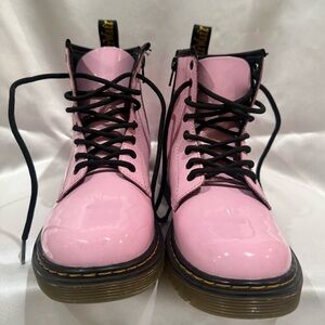 Dr. Martens Pink Patent Leather Combat Boots